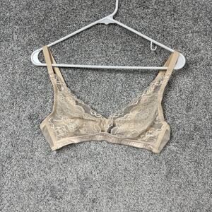 Understance Bralette 36B Lace Sheer Unlined Bridal Romantic Feminine Delicate